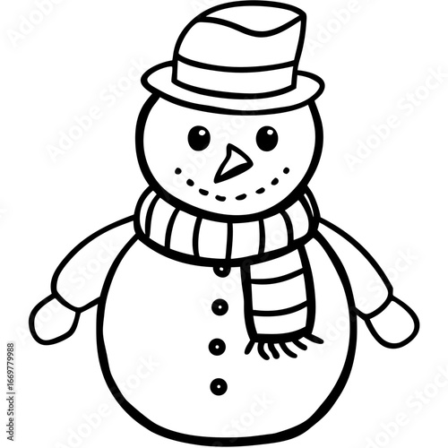 snowman with a scarf