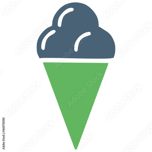 A stylized vector icon of an ice cream sundae, symbolizing a decadent and special dessert.