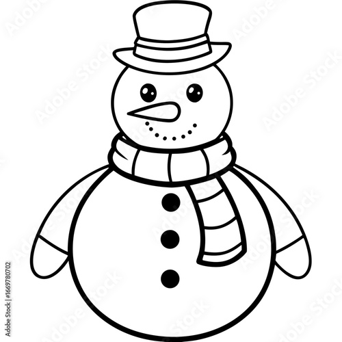snowman with a scarf