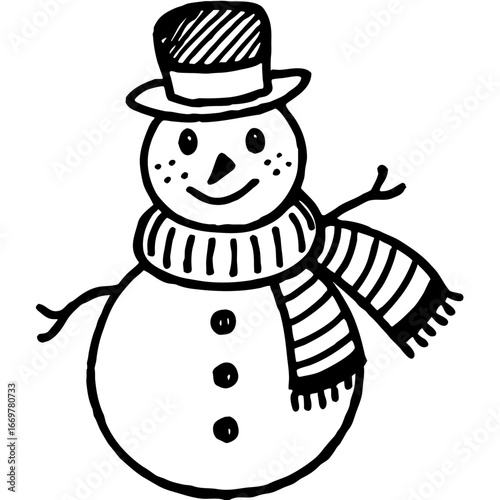 snowman on a white background