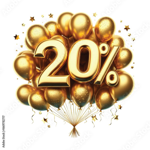 golden ballon design 20% discount