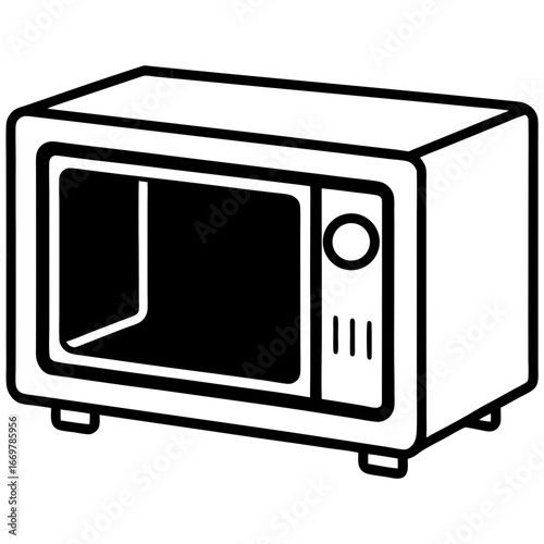 microwave oven vector illustration
