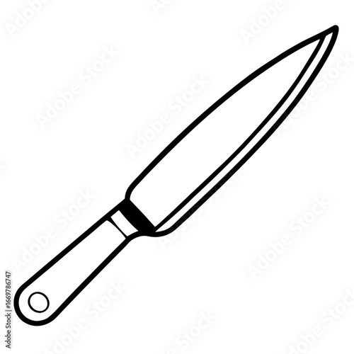 kitchen knife isolated on white