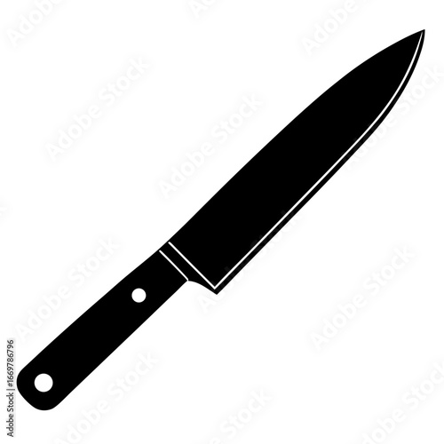 knife on a white background