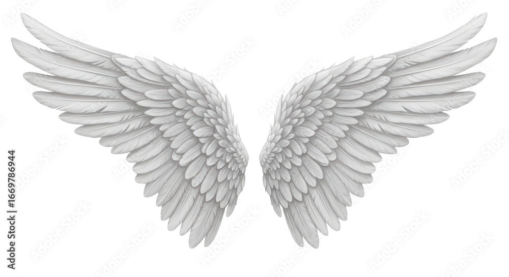 Obraz premium Isolated Pair of Angel Wings