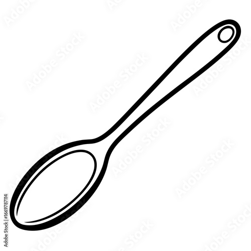 spoon on white background