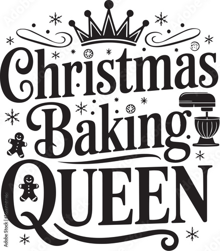 Christmas Baking Quotes, Holiday Cookie Baking Lettering & Festive Quote Designs