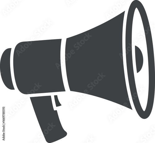 Megaphone announcement communication loudspeaker public speaking message symbol vector