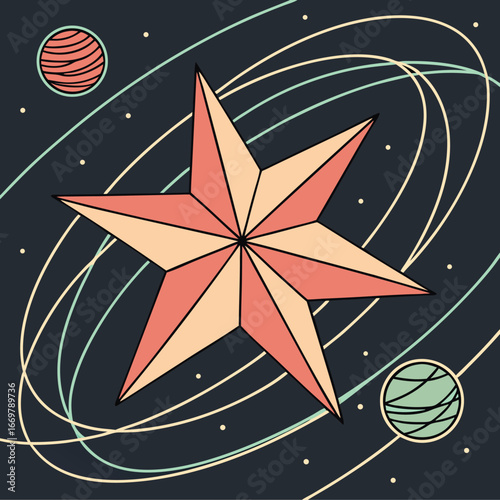 Bright Glowing Star Graphic for Celebration