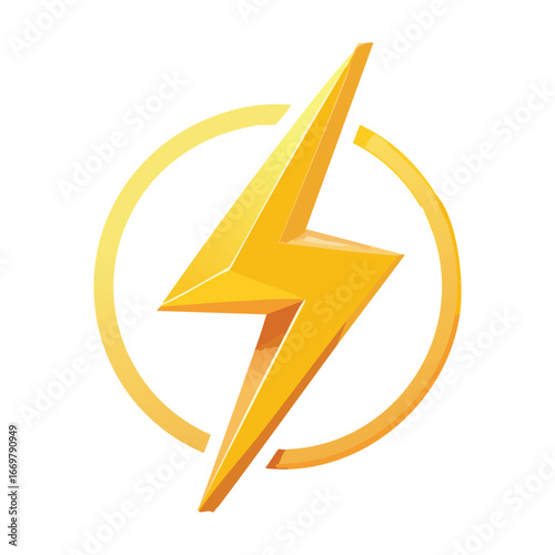A simple line art illustration of a lightning bolt, capturing the essence of a powerful natural phenomenon in a clean, accessible manner.