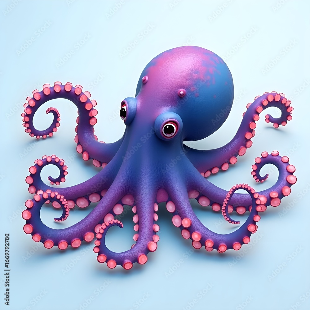 Obraz premium octopus on a white background