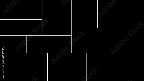 Empty collage for 12 pictures. Vector photo frame for memory.