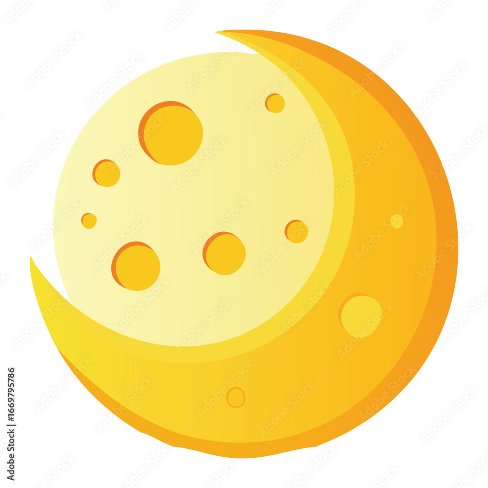 Fototapeta premium A simple line art illustration of the moon, capturing the essence of a nightly celestial body in a clean, accessible manner.