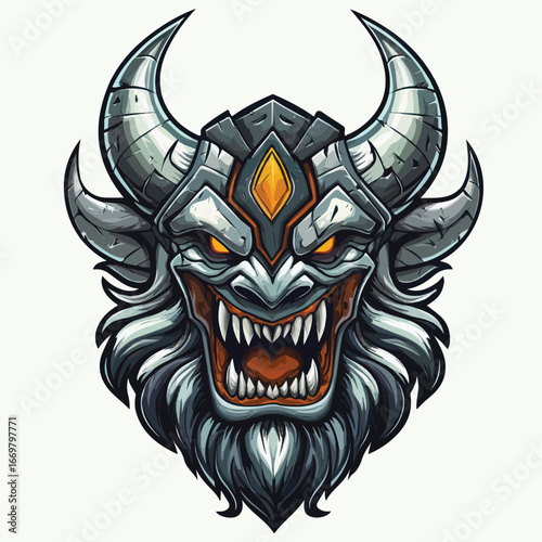 Demon Dragon – Dark Fantasy Illustration of a Mythical Creature