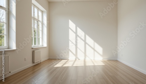 Wallpaper Mural create a minimalistic image of an empty room bathed in sunlight through windows, the focus should be on the rooms simplicity and the play of light Torontodigital.ca