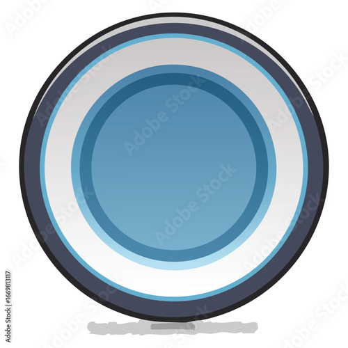 A sleek and professional vector icon of a plate with food, designed for a variety of digital and print applications, representing a complete meal.