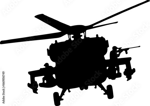 "Military Helicopter Silhouette with Armed Soldier"

"Combat Chopper Vector with Soldier Illustration"

"War Helicopter and Soldier Silhouette Design