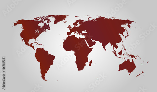 Detailed and editable world map vector template. Perfect for educational, infographic, presentation, and design projects. Fully scalable and print-ready