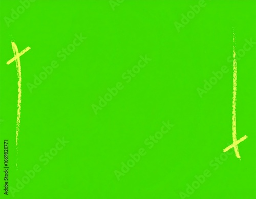 Simple green background with yellow chalk borders