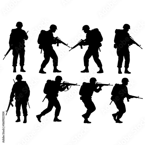 Silhouettes of musicians playing instruments in a group illustration