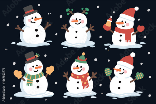 Festive Snowman Collection in Winter Wonderland