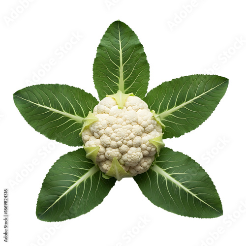 Fresh cauliflower isolated on transparent background