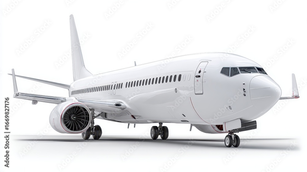 Obraz premium typical airplane isolated on white background.