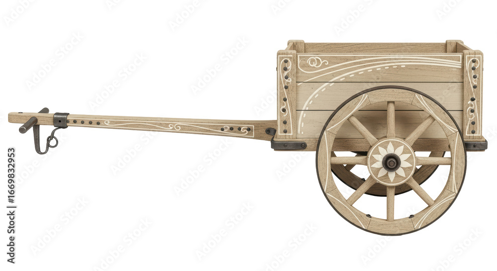 Fototapeta premium Isolated Wooden Cart