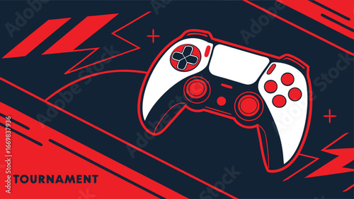Dynamic gaming controller design sparks excitement for esports tournament victory and digital competition