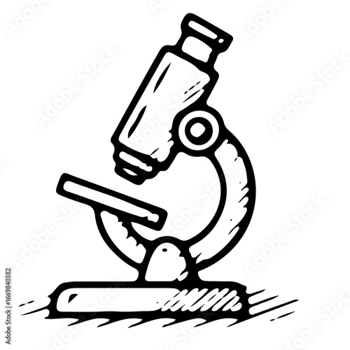 Premium Microscope Icon for Scientific Research and Education
