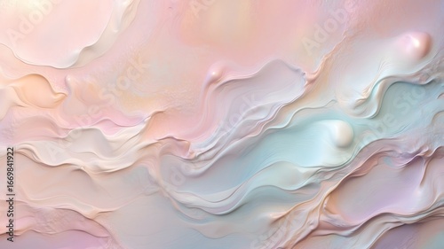 Wallpaper Mural Soft pastel abstract texture with flowing wave patterns and iridescent gradient colors
 Torontodigital.ca
