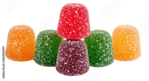 Canvas Print Isolated Colorful Gumdrops