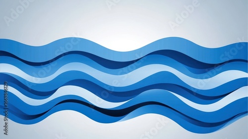 Wallpaper Mural Abstract blue wavy lines background design suitable for various projects and presentations, Torontodigital.ca
