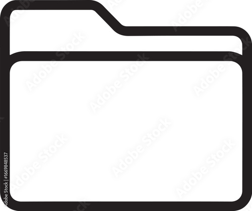 vector icon of computer folder icon on white background.