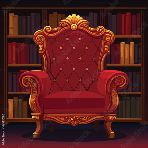 Antique throne chairs for king and queen