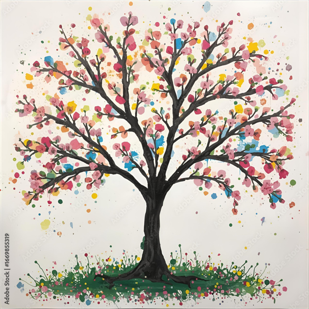 Fototapeta premium spring tree with flowers