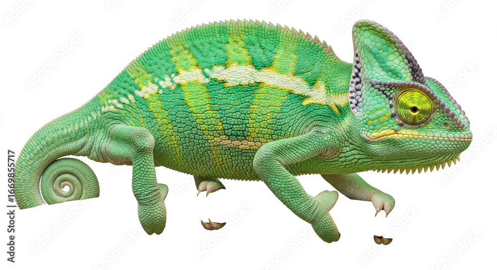 Fototapeta premium Isolated Vibrant Chameleon