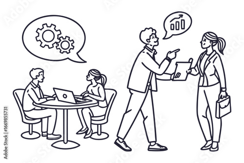business people talking