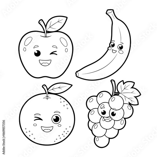 fruits coloring page
