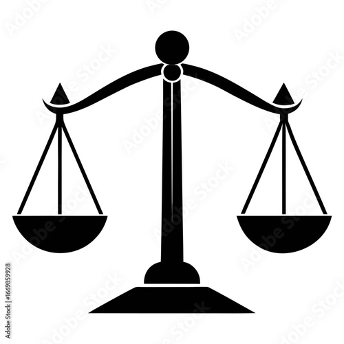 Silhouette of a balance scale symbolizing fairness and justice