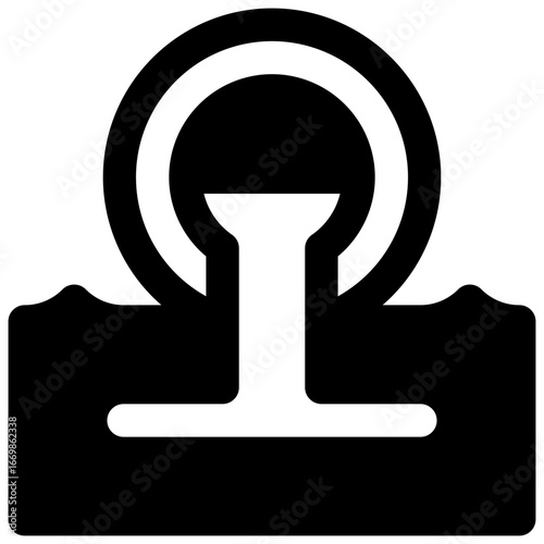 Water pollution. Outlined stroke vector icon with black-filled details.