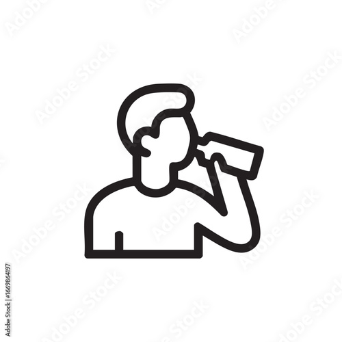 An icon of a person drinking from a bottle.