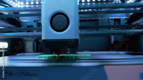 Gimbal Design in Action Showcasing 3D Printer Mechanics and Precision in a Workshop Setting