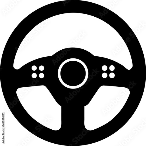 Sim Racing Gaming Steering Wheel Controller Icon