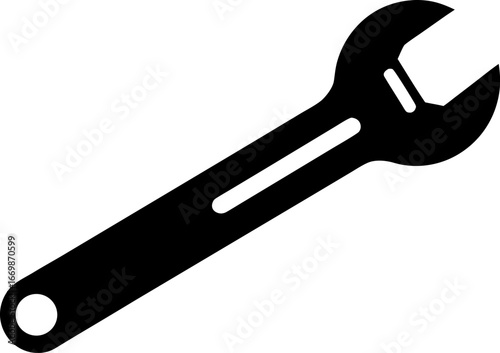 Allen Wrench Silhouette Clean Minimal Flat Vector