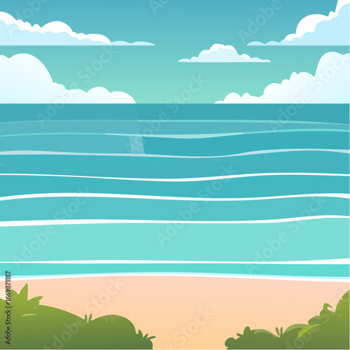 Turquoise background with white stripes