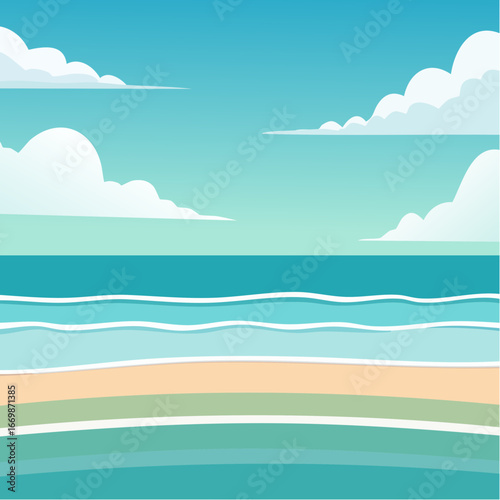 Turquoise background with white stripes