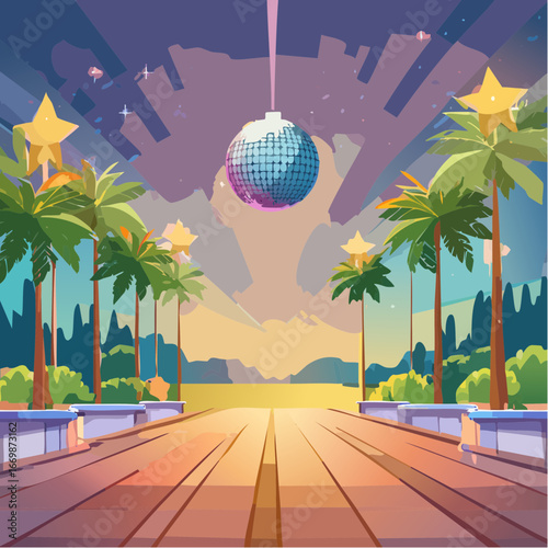 Background with disco lights