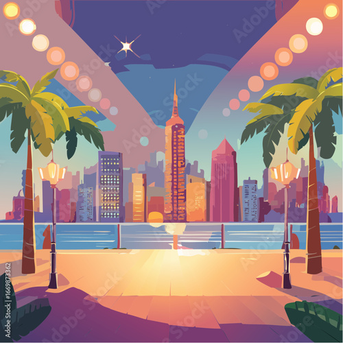 Background with disco lights