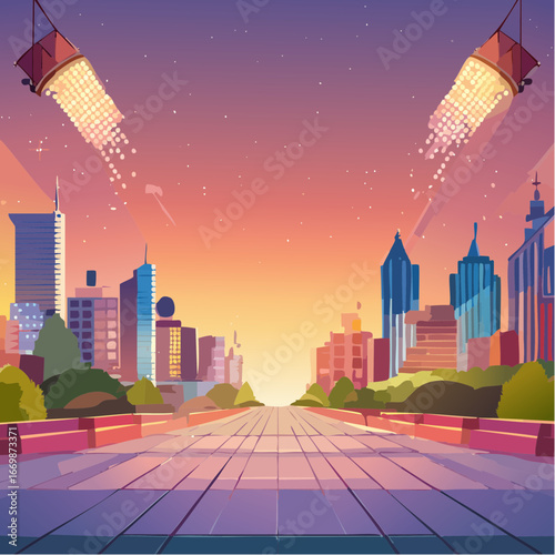 Background with disco lights